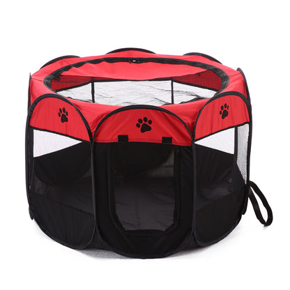 8-side Foldable Pet Tent Dog House Cage Dog Cat Tent Puppy Kennel, Size: 72 x 72 x 45cm