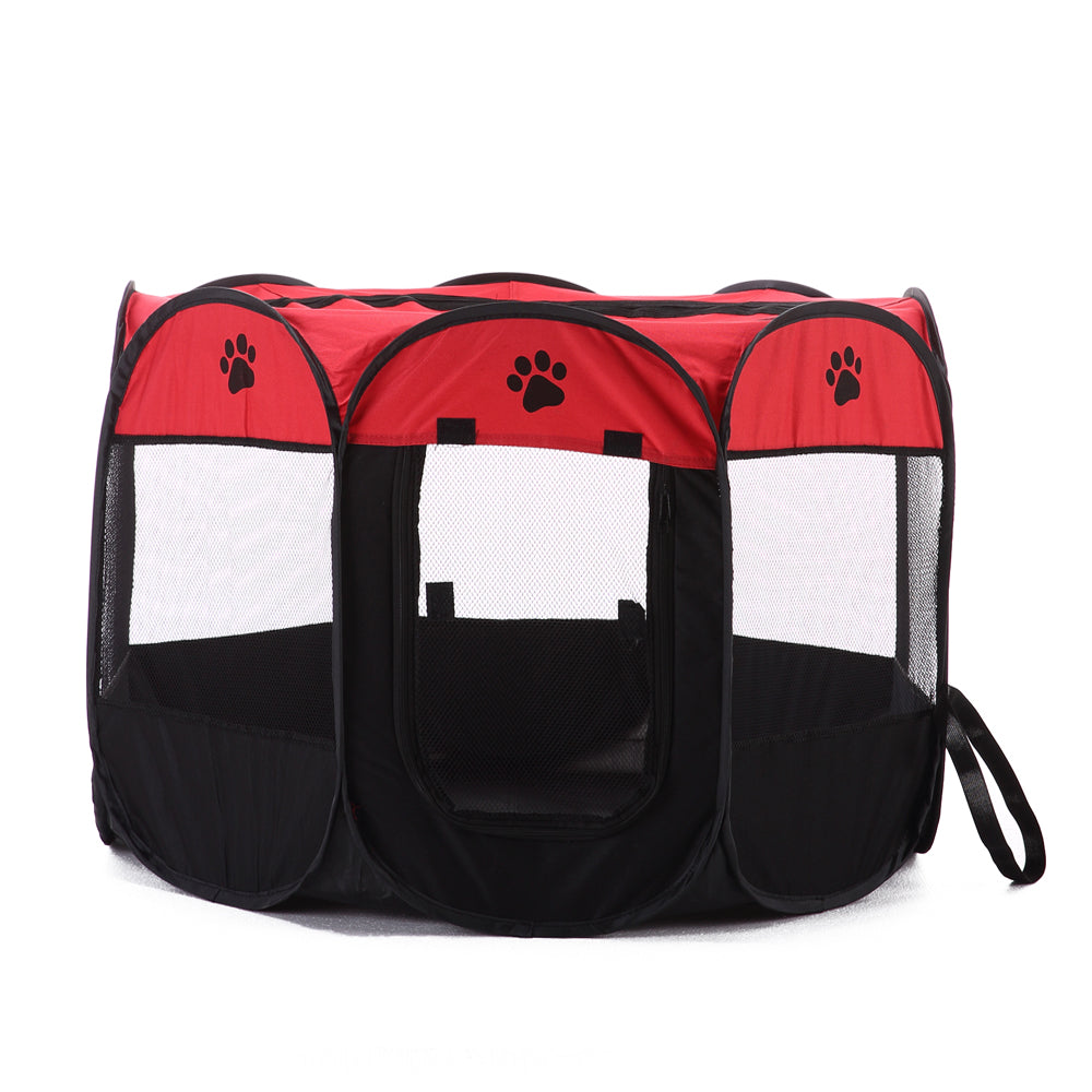 8-side Foldable Pet Tent Dog House Cage Dog Cat Tent Puppy Kennel, Size: 72 x 72 x 45cm