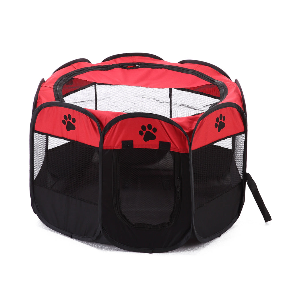 8-side Foldable Pet Tent Dog House Cage Dog Cat Tent Puppy Kennel, Size: 72 x 72 x 45cm