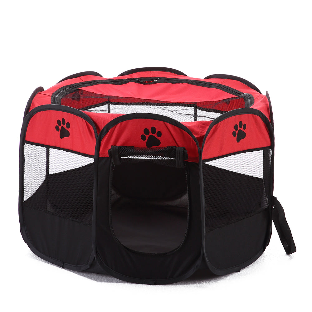 8-side Foldable Pet Tent Dog House Cage Dog Cat Tent Puppy Kennel, Size: 72 x 72 x 45cm