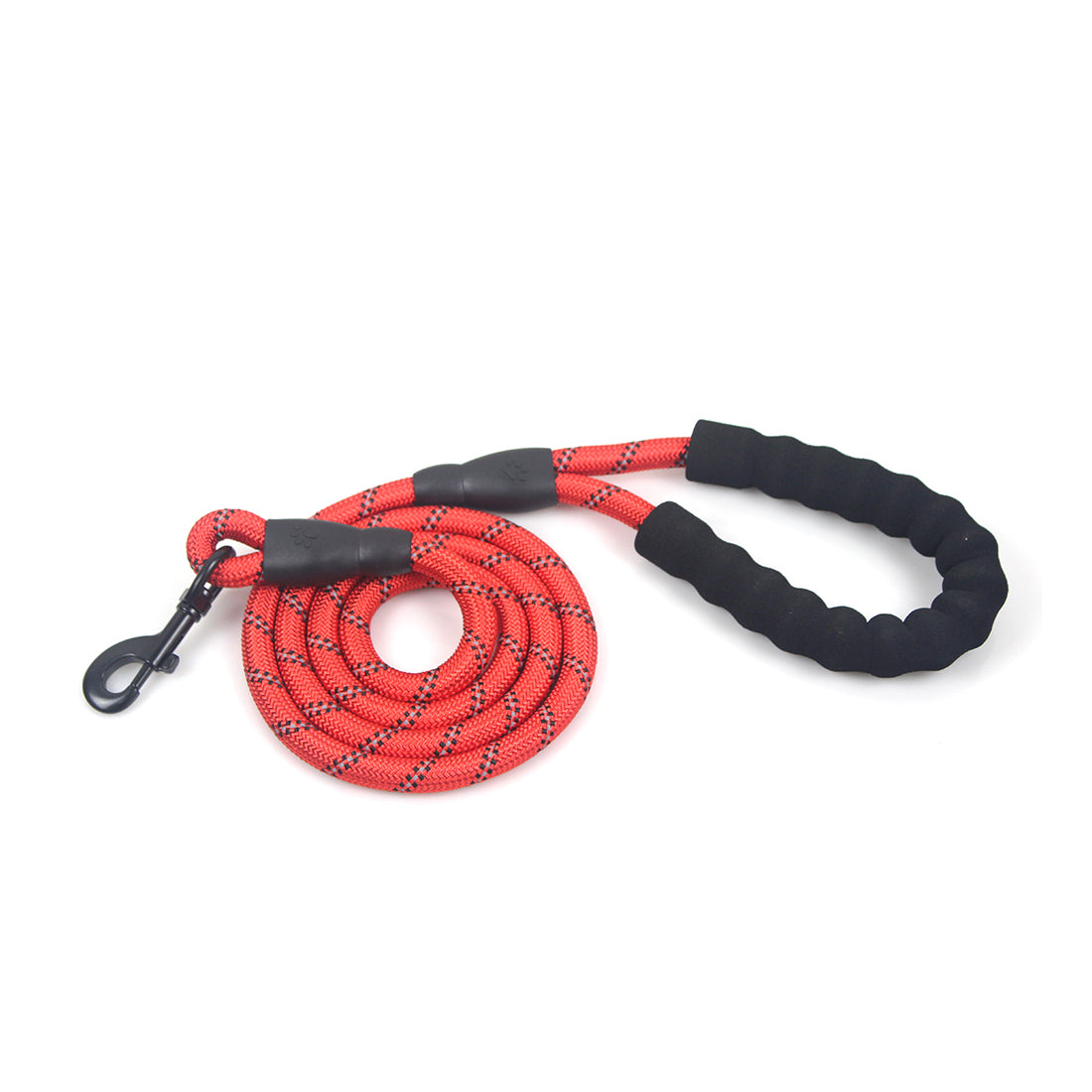Reflective Nylon Dog Pet Round Traction Rope with Padded Handle