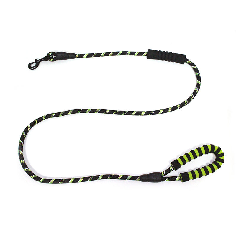 Reflective Nylon Dog Pet Round Traction Rope with Padded Handle