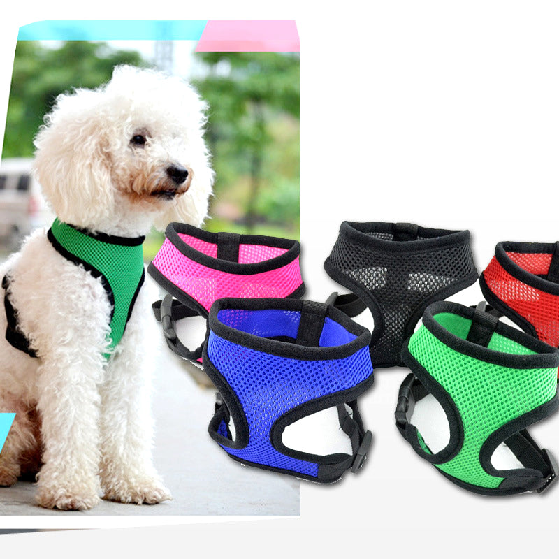 Dog Harness Pet Breast Safety Mesh Belt Strap