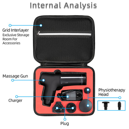 Portable Shockproof Storage Carrying Case Tote Bag for Hypervolt GO Fascia Massage Gun