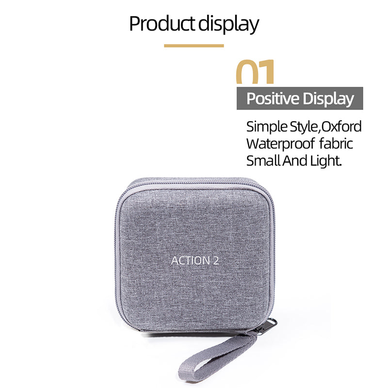 Carrying Bag for DJI Action 2 Camera Case Full Protective Wear-Resistant Shockproof Portable Bag