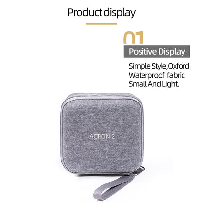 Carrying Bag for DJI Action 2 Camera Case Full Protective Wear-Resistant Shockproof Portable Bag