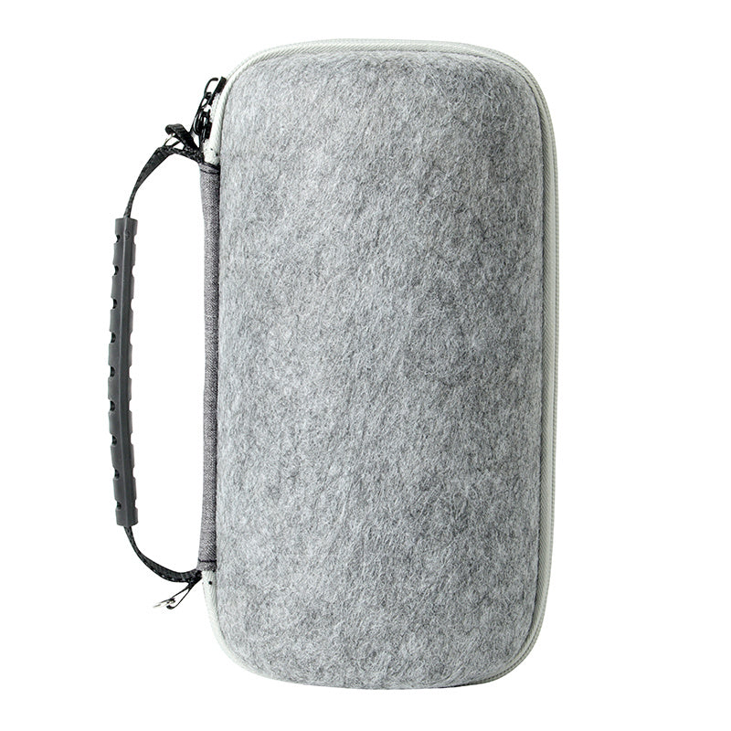 Felt Storage Bag for JBL Pulse 5 Bluetooth Speaker, Shockproof Zipper Carrying Case with Shoulder Strap and Carabiner