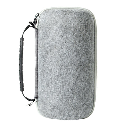 Felt Storage Bag for JBL Pulse 5 Bluetooth Speaker, Shockproof Zipper Carrying Case with Shoulder Strap and Carabiner