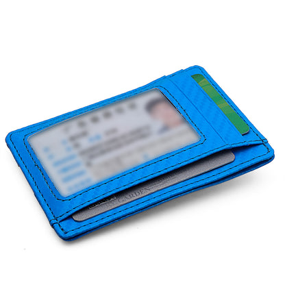 Carbon Fiber Texture Minimalist Wallet Card Holder 2 in 1 Portable Slim Case for AirTag