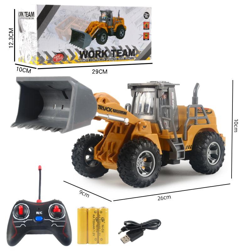 166-169 Remote Control Engineering Vehicle Excavator Remote Control Bulldozer Digging Children&#39;s Toy Model Car