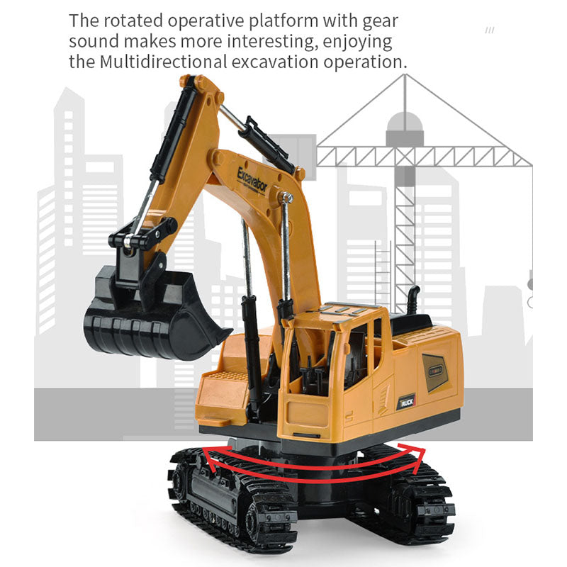 105A Remote Control Excavator Toy Rechargeable Engineering Digger Digshell Construction Vehicle Toy Gift