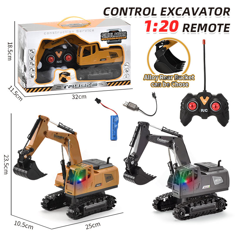 105A Remote Control Excavator Toy Rechargeable Engineering Digger Digshell Construction Vehicle Toy Gift