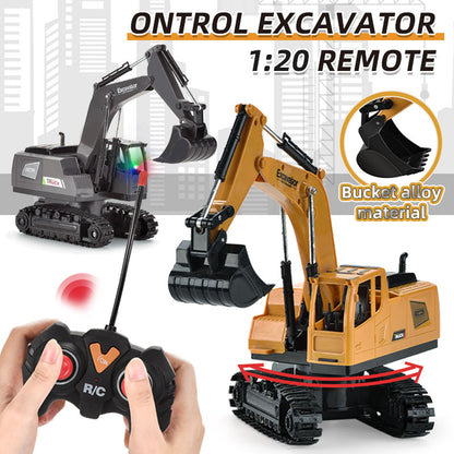 105A Remote Control Excavator Toy Rechargeable Engineering Digger Digshell Construction Vehicle Toy Gift
