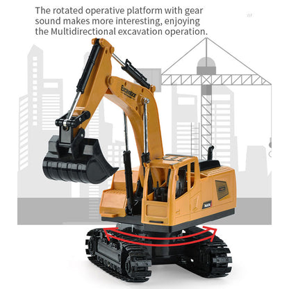 105A Remote Control Excavator Toy Rechargeable Engineering Digger Digshell Construction Vehicle Toy Gift