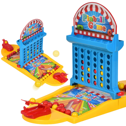 2 in 1 Desktop Pinball and Connect Four In A Line Board Game Parent-child Interaction Educational Toy