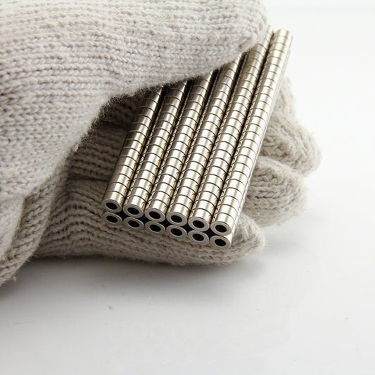 100Pcs/Set 6 x 3mm Round Shape Hole NdFeB Magnet for Industrial Equipment and DIY Projects