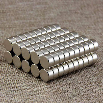 100Pcs/Set Strong Round Shape NdFeB Magnet for Industrial Equipment and DIY Toys, Size: 12x5mm
