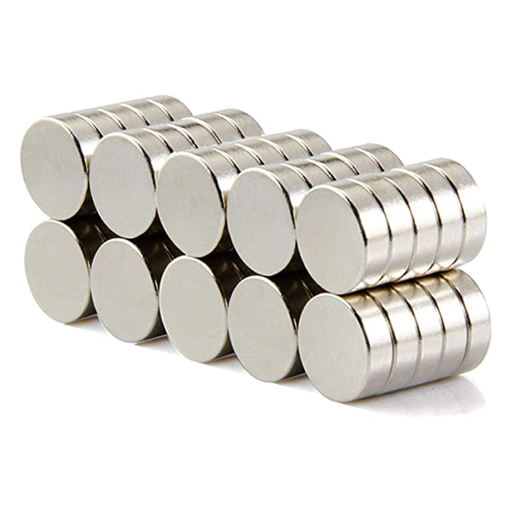 100Pcs/Set Strong Round Shape NdFeB Magnet for Industrial Equipment and DIY Toys, Size: 12x5mm