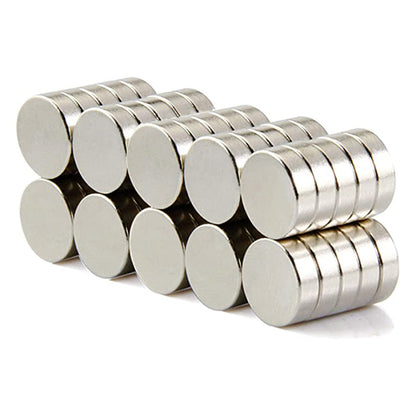 100Pcs/Set Strong Round Shape NdFeB Magnet for Industrial Equipment and DIY Toys, Size: 12x5mm