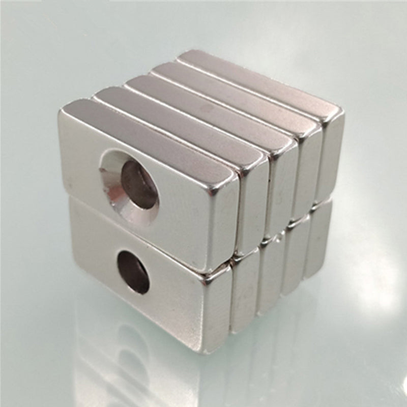 10Pcs/Pack 30*20*5mm Rectangular Magnet Super Strong NdFeB Magnet with Hole