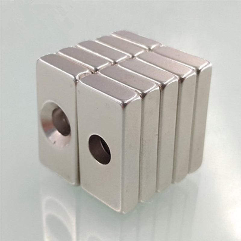 10Pcs/Pack 30*20*5mm Rectangular Magnet Super Strong NdFeB Magnet with Hole