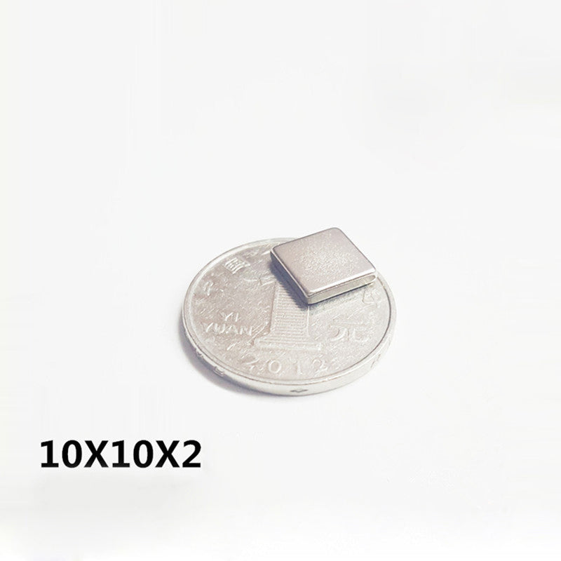 100PCS 10x10x2mm Rectangular Magnet Super Strong Magnetic NdFeB Magnet