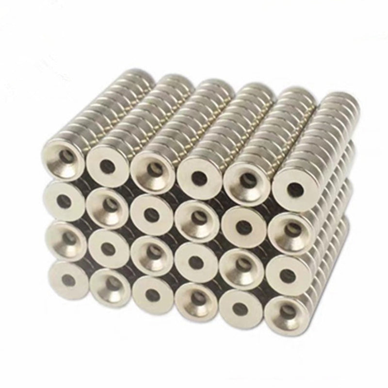 50PCS/Set 8mmx3mm NdFeB Strong Rare Earth Magnets Powerful Magnetics Round Base with Center Hole