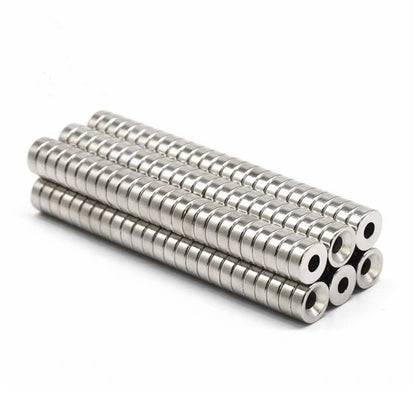50PCS/Set 8mmx3mm NdFeB Strong Rare Earth Magnets Powerful Magnetics Round Base with Center Hole