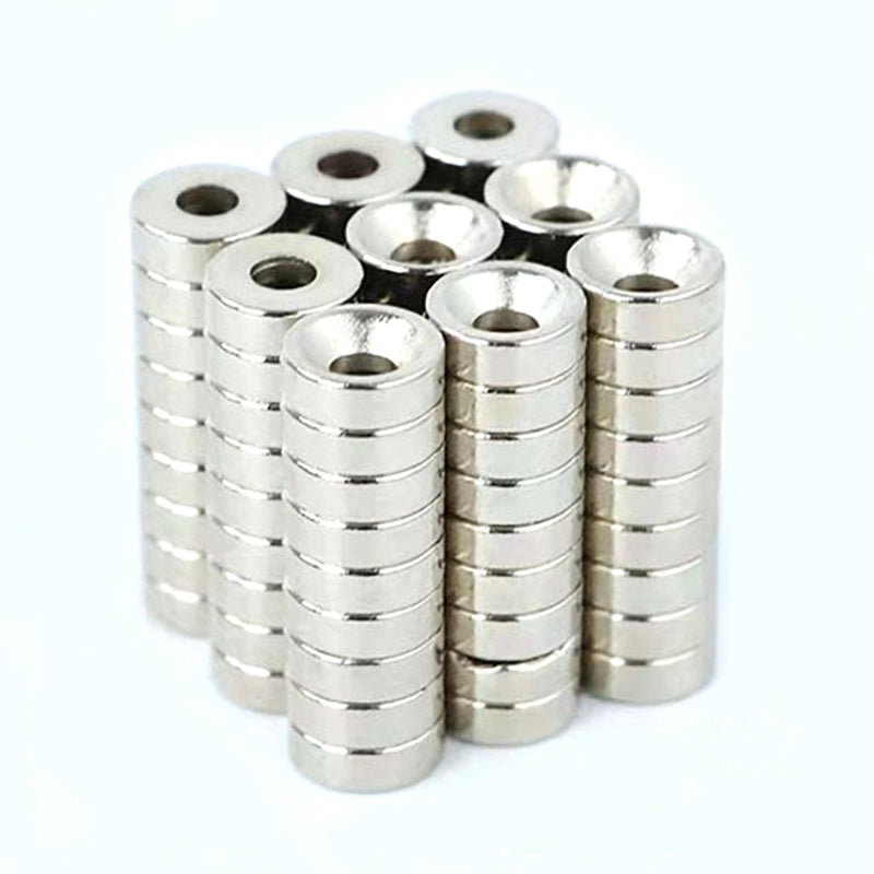 50PCS/Set 8mmx3mm NdFeB Strong Rare Earth Magnets Powerful Magnetics Round Base with Center Hole