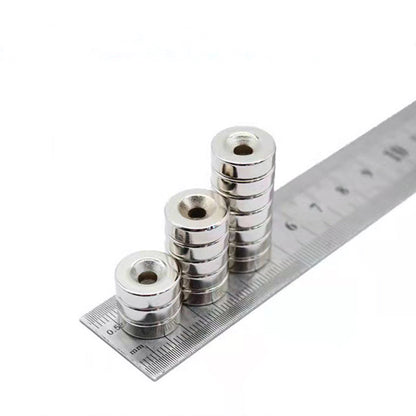 50PCS/Set 8mmx3mm NdFeB Strong Rare Earth Magnets Powerful Magnetics Round Base with Center Hole