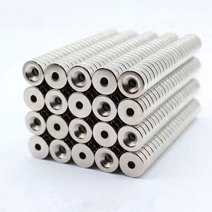 50PCS/Set 8mmx3mm NdFeB Strong Rare Earth Magnets Powerful Magnetics Round Base with Center Hole