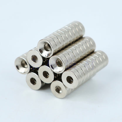 50PCS/Set 8mmx3mm NdFeB Strong Rare Earth Magnets Powerful Magnetics Round Base with Center Hole