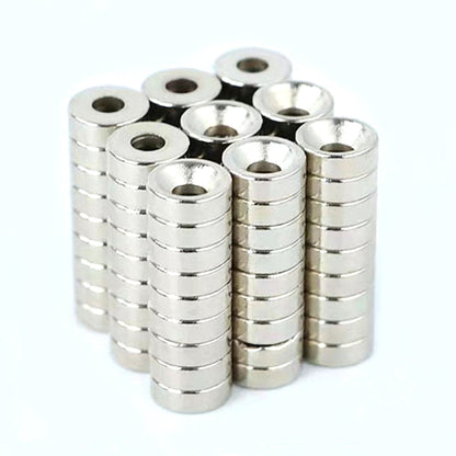 100PCS/Set 8mmx3mm Round Magnets Heavy Duty Powerful NdFeB Hole Magnets for Fridge, Crafts, Office, Tool Storage