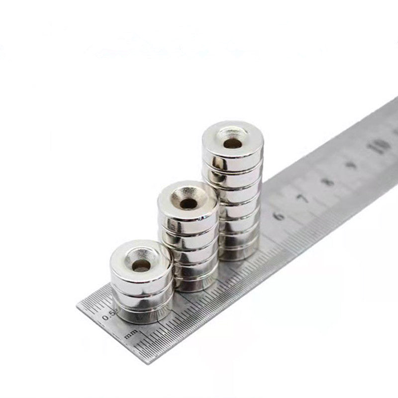 100PCS/Set 8mmx3mm Round Magnets Heavy Duty Powerful NdFeB Hole Magnets for Fridge, Crafts, Office, Tool Storage