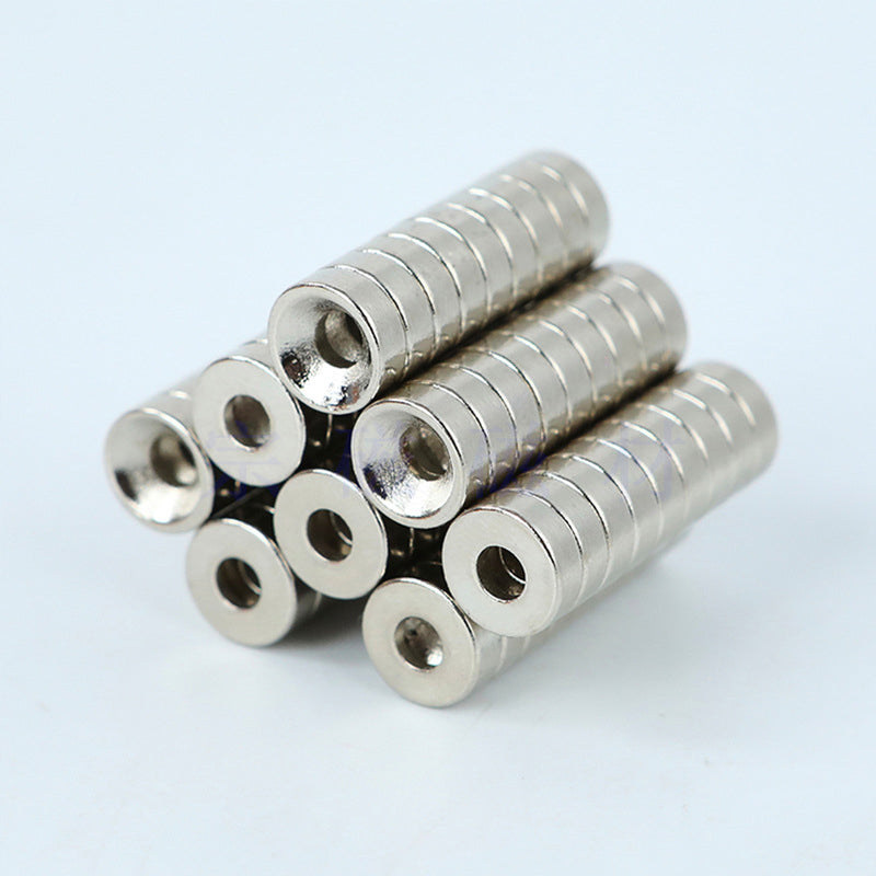 100PCS/Set 8mmx3mm Round Magnets Heavy Duty Powerful NdFeB Hole Magnets for Fridge, Crafts, Office, Tool Storage