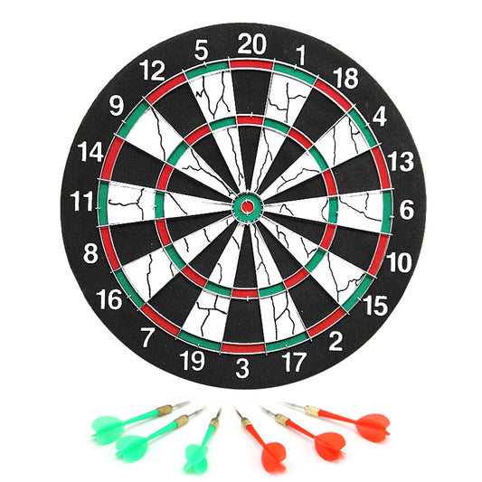 15inch Double-sided Flocking Dart Board with 6 Darts for Competition KTV Entertainment and Leisure
