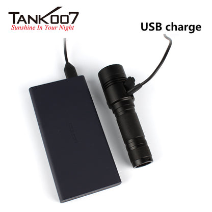 TANK007 UC16 700 Lumens USB Rechargeable Flashlight Portable Camping Torch