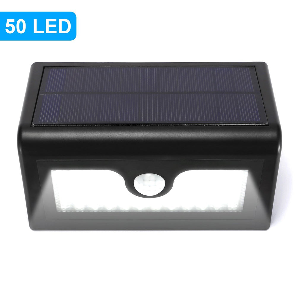 YY-5006 50-LED Solar Powered Wall Light PIR Motion Sensor Waterproof Outdoor Light