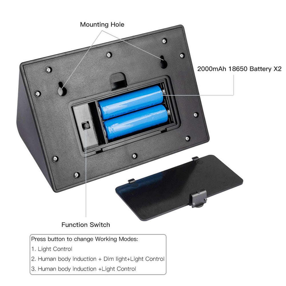 YY-5006 50-LED Solar Powered Wall Light PIR Motion Sensor Waterproof Outdoor Light