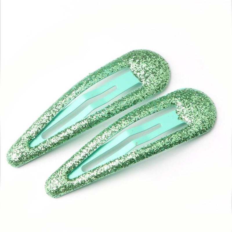 BBJ 100Pcs/Set Glitter Snap Hair Clips Non-slip Cute Hair Clip Metal Barrettes Kawaii Hair Accessories for Girls Toddlers