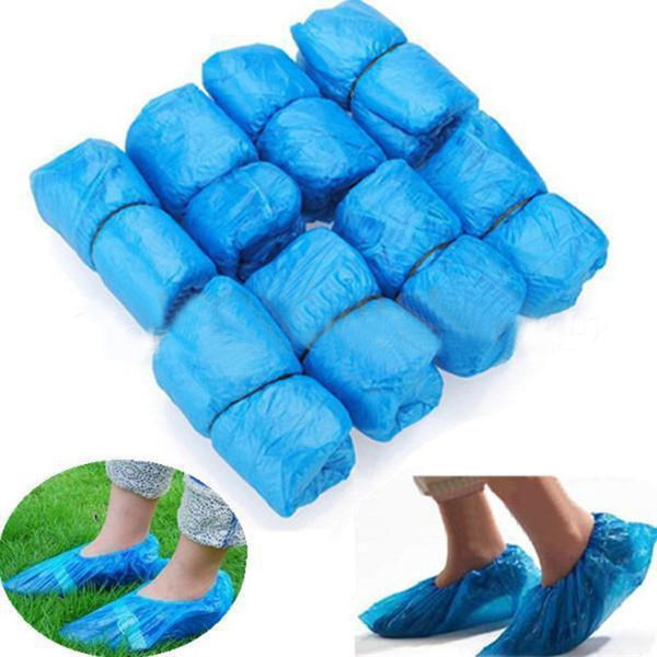 100Pcs/Bag Waterproof Disposable Plastic Shoe Covers Protector