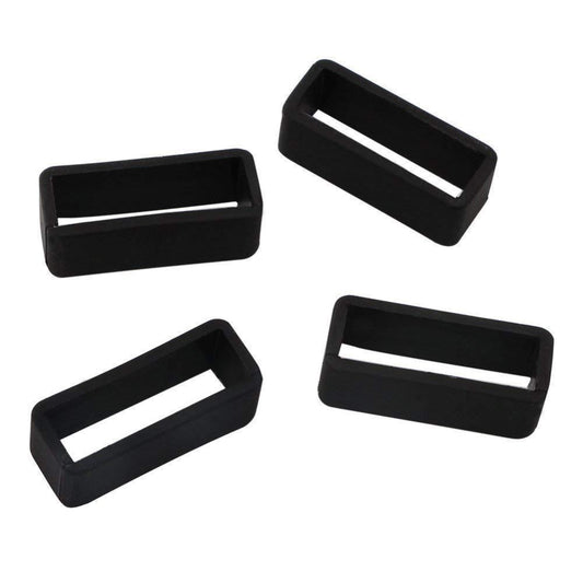 100 Pcs/Bag Silicone Rubber Watchband Movable Ring Buckle