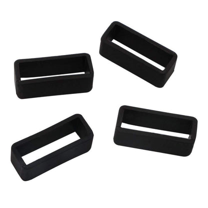 100 Pcs/Bag Silicone Rubber Watchband Movable Ring Buckle
