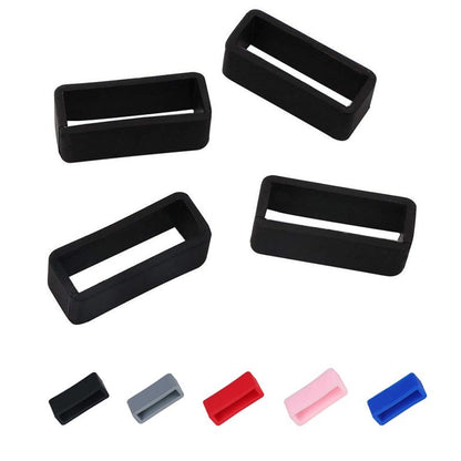 100 Pcs/Bag Silicone Rubber Watchband Movable Ring Buckle