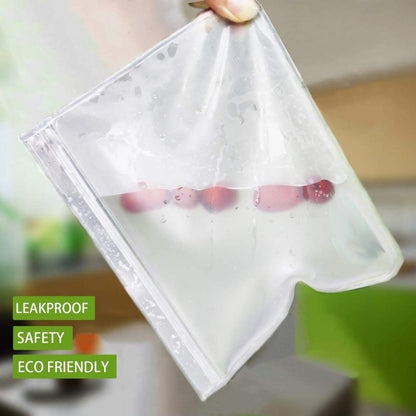 12 Pcs/Bag Transparent Frosted PEVA Refrigerator Food Storage Container Sealed Bag