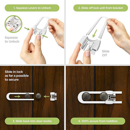 Child Proof Cabinet Lock Baby Safety Lock U Shaped Cabinet Latch for Home