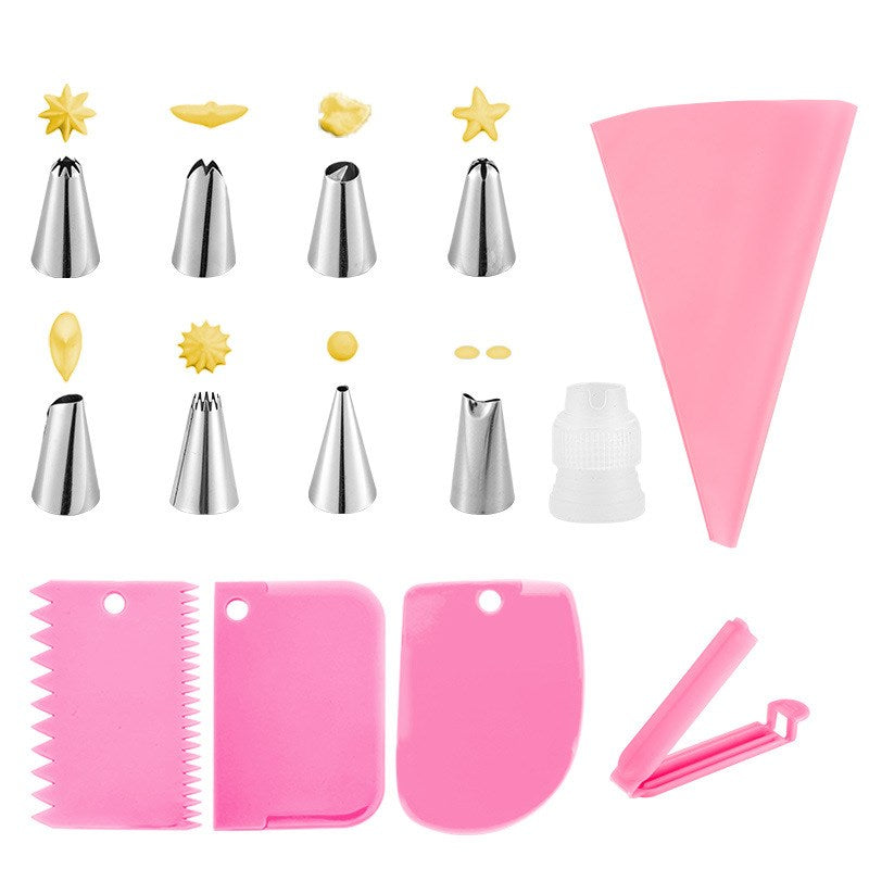 14Pcs/Set Cake Decorating Pastry Bag Tips Set Cupcake Baking DIY Nozzles Frosting Tool Kit