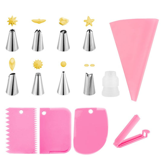 14Pcs/Set Cake Decorating Pastry Bag Tips Set Cupcake Baking DIY Nozzles Frosting Tool Kit