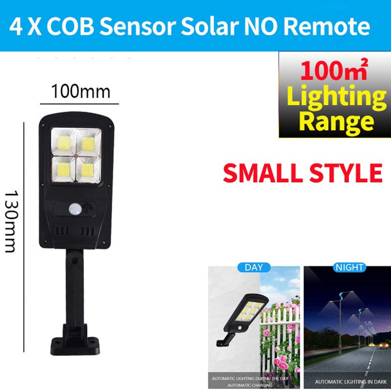 LED Solar Street Light 3 Modes Remote Garden Lamp IP67 Waterproof Motion Sensor Outdoor Lighting