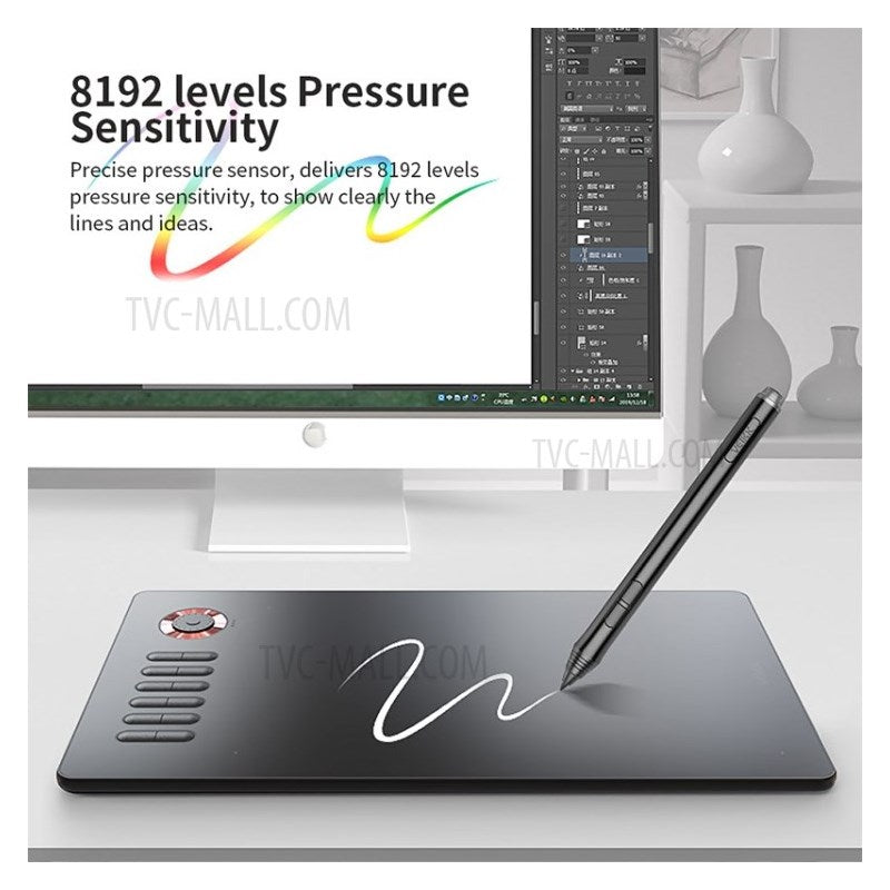 VEIKK A15 Pro Graphics Drawing Tablet 10 x 6 inch Digital Drawing Tablet with Battery-free Stylus Support Windows, Mac